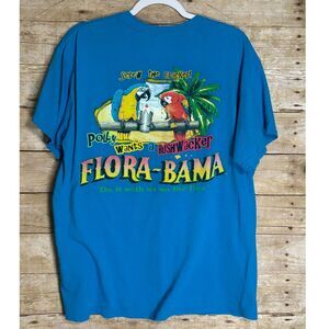 FLORA-BAMA CASUAL CREWNECK  DESTINATION BAR ICONIC PLACE T-SHIRT SIZE LARGE